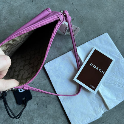 Y2K Coach Deadstock Long Soho Skinny Wristlet in Rasberry