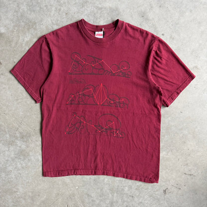 Supreme FW18 “System” Tee - Burgundy