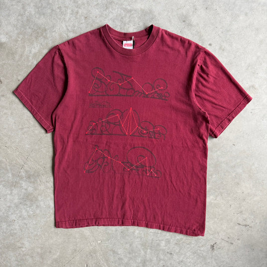 Supreme FW18 “System” Tee - Burgundy