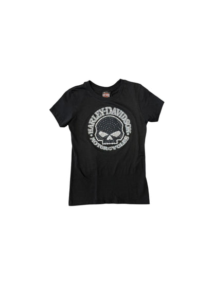 Women’s Harley Davidson Black Skull T Shirt