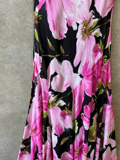 Women’s Pink Cowl Neck Fairy Core Maxi Dress