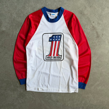 Vintage 70s Deadstock Champion Harley Davidson Mesh Jersey