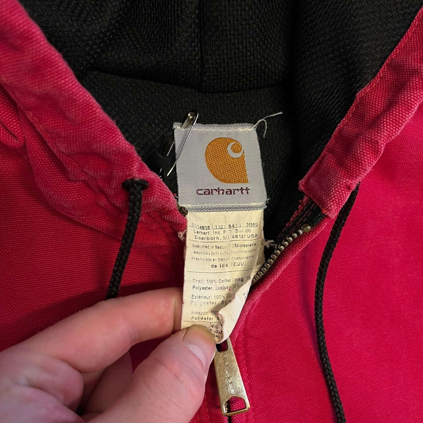 Vintage Carhartt ‘J03 Red’ Thermal Lined Active Jacket