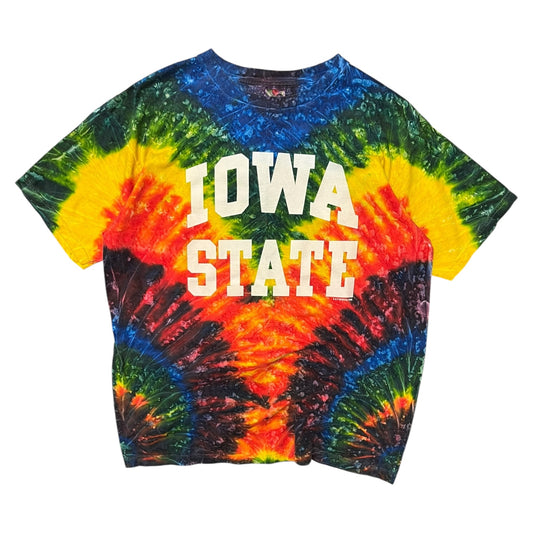 Vintage Iowa State Tie Dye Spell-Out Tee