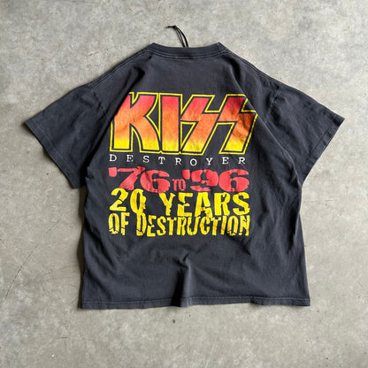Vintage KISS 20 Years Of Destruction Tour T Shirt