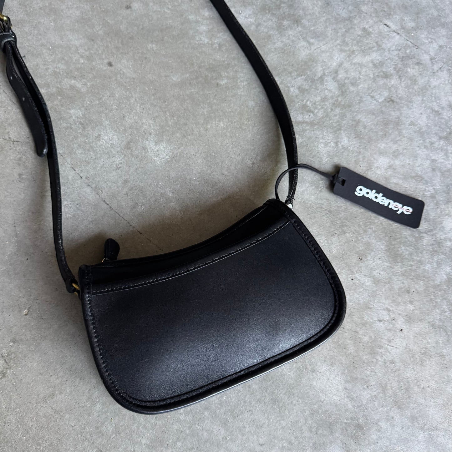 90s Coach Wendie Black Leather Crossbody Bag