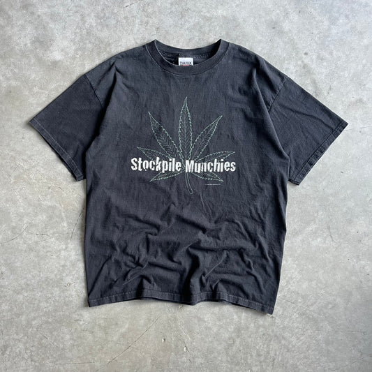 Vintage 90s Stockpile Munchies Weed Lead Tee