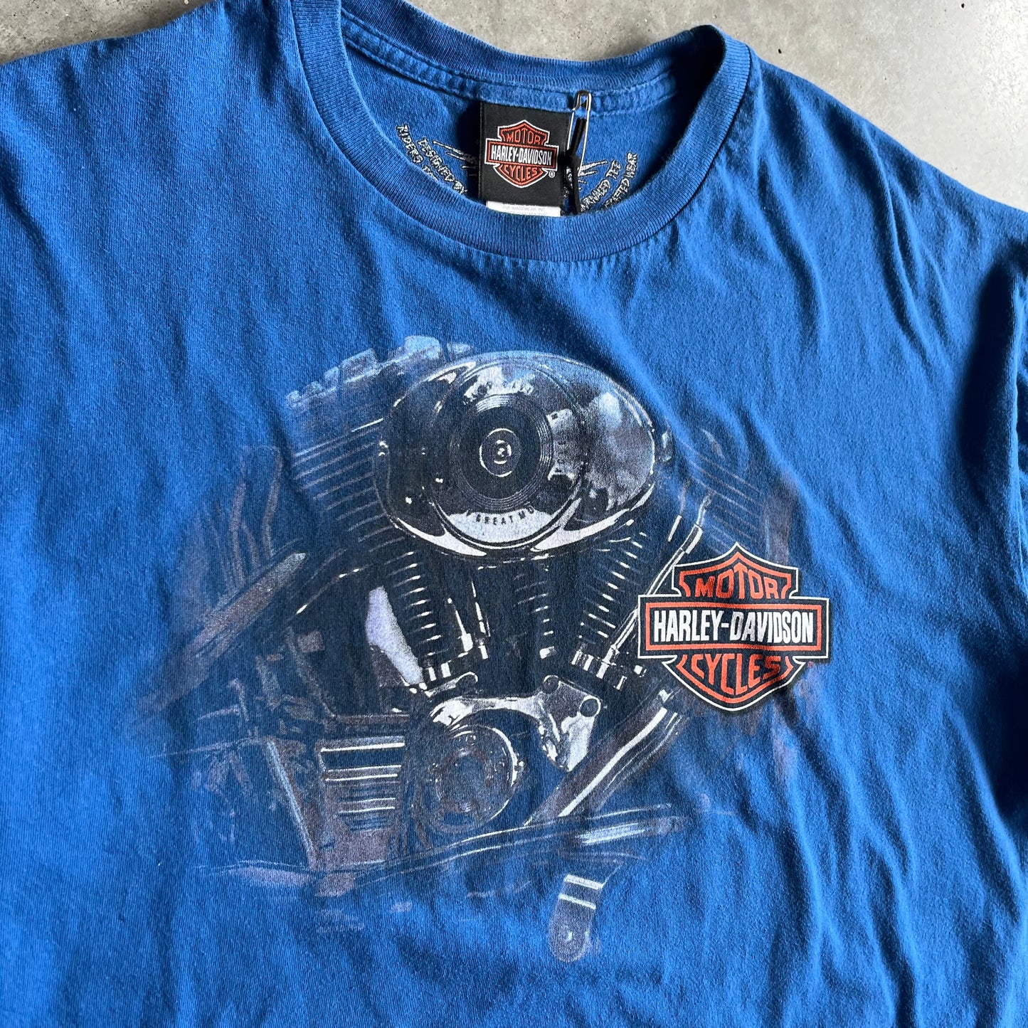 Y2K Harley Davidson Engine Close-Up Tee