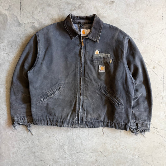 Vintage Carhartt ‘J01 BLK’ Thrashed & Faded Detroit Jacket