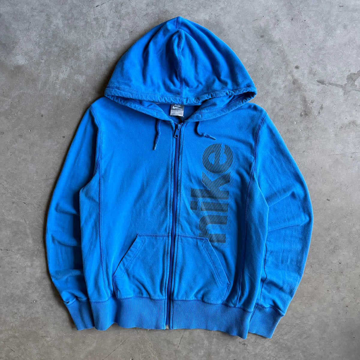Y2K Nike Sideways Spell-Out Zip-Up Hoodie