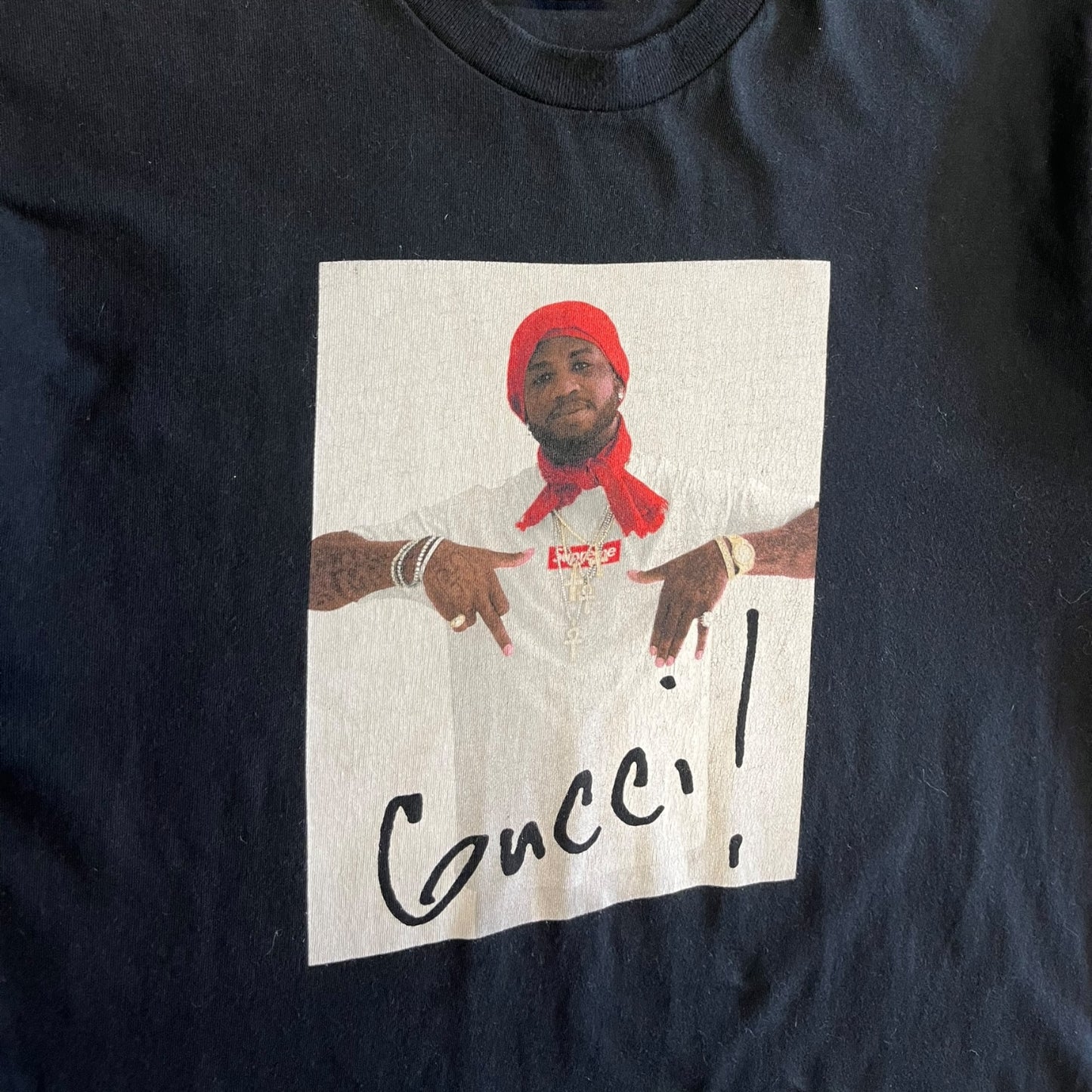 FW16 Supreme Gucci Mane Photo Tee Black