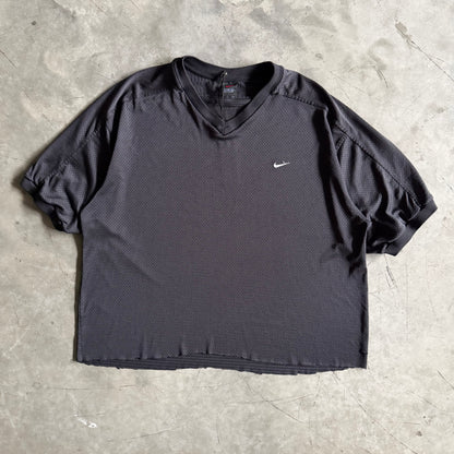 Vintage Nike Black & White Mini Swoosh Jersey Tee