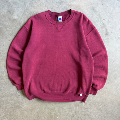 Vintage Russell Athletic Blank Maroon Sweatshirt
