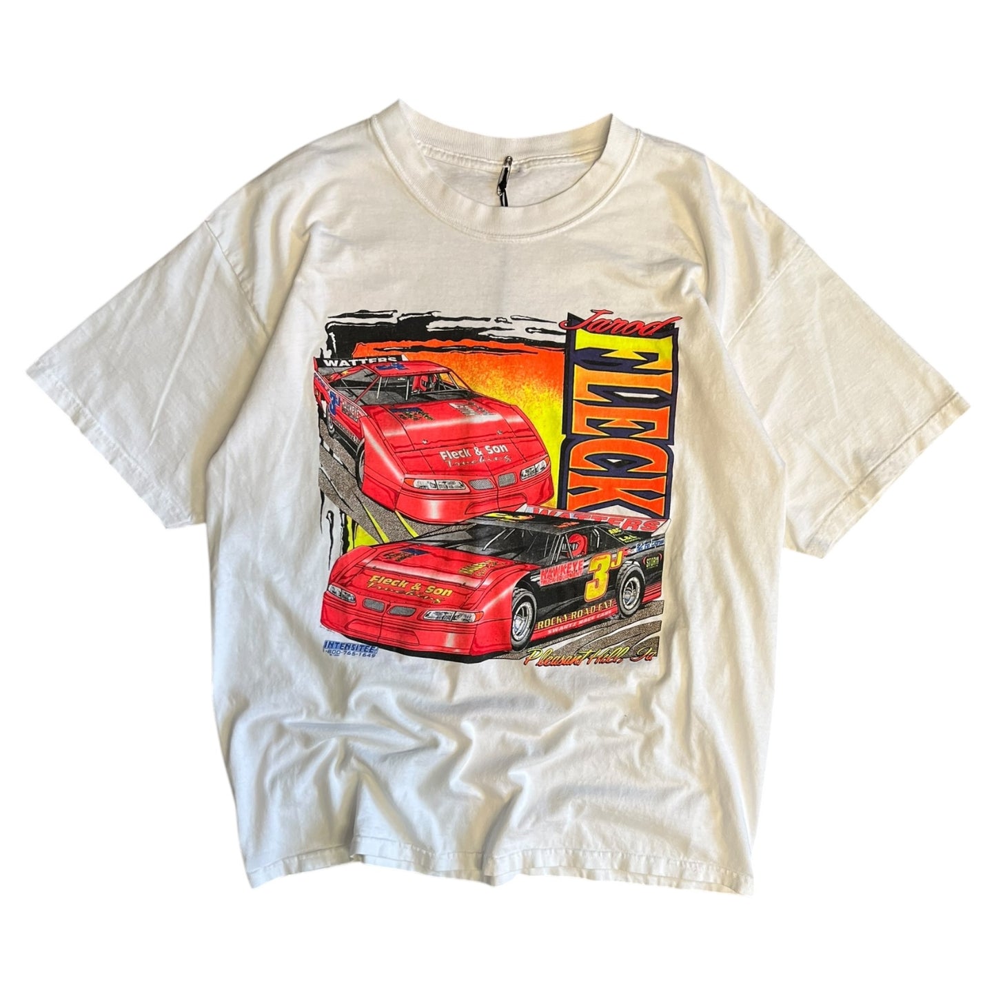 Vintage 1998 Jarod Fleck Dirt Racing Car Tee