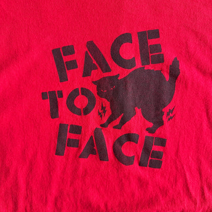 Vintage Face To Face Punk Band Cat Red T Shirt