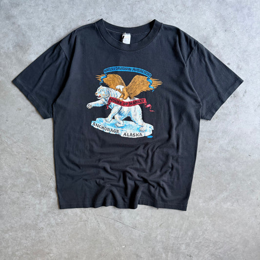 Vintage House Of Harley Anchorage Alaska Polar Bear Eagle Tee