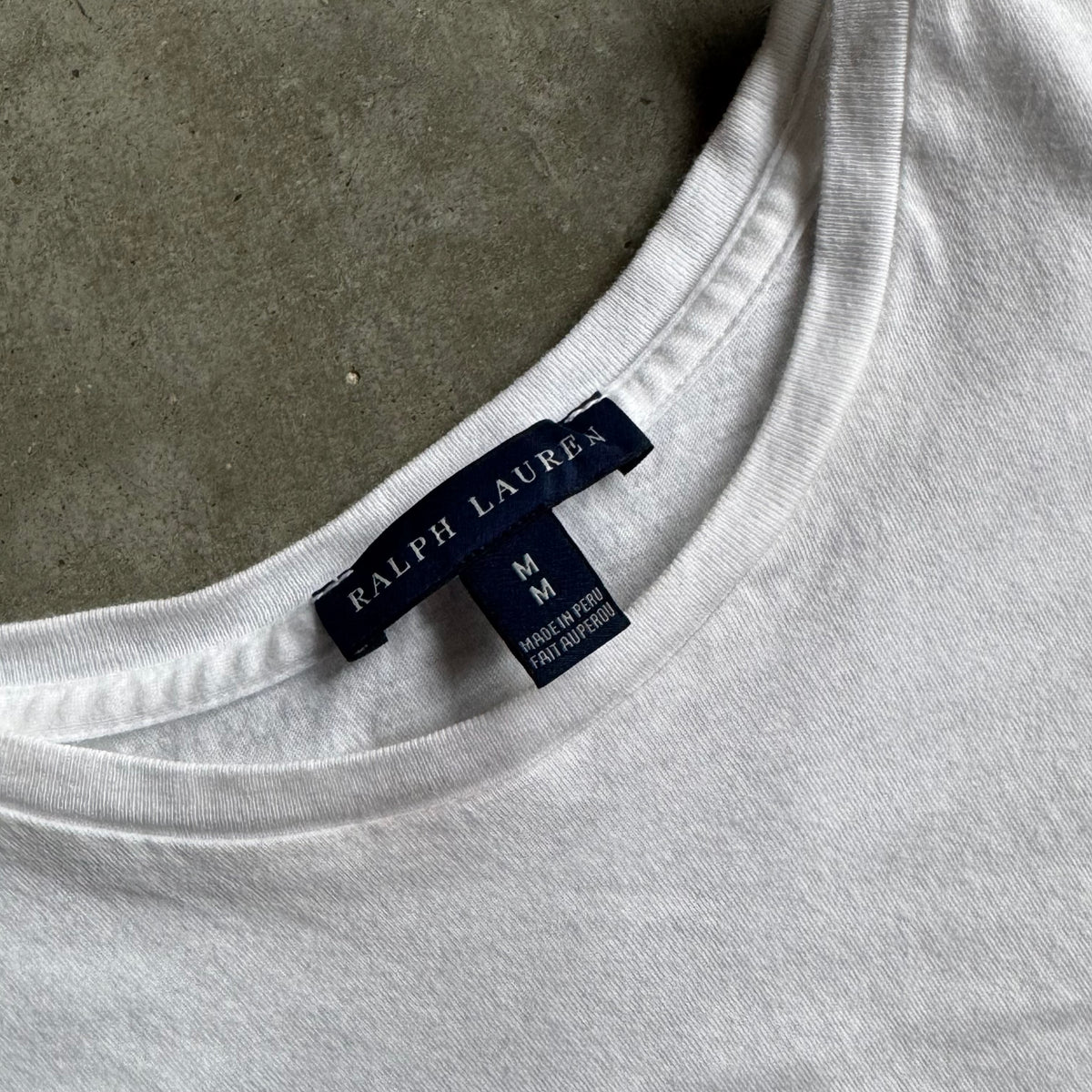 Women’s Y2K Ralph Lauren White Fitted Basic Tee w/Pink Pony