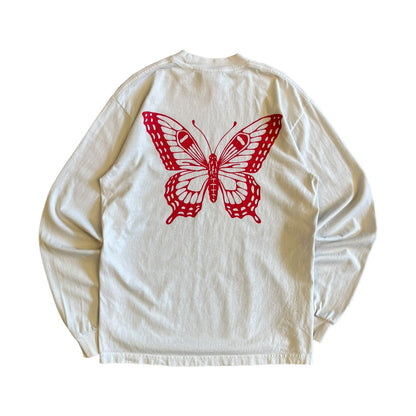 Girls Don’t Cry Butterfly L/S White Tee