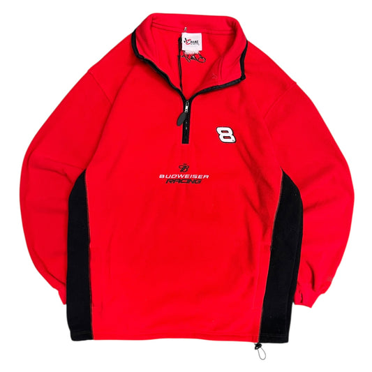 Y2K Quarter Zip Budweiser Racing Sweatshirt