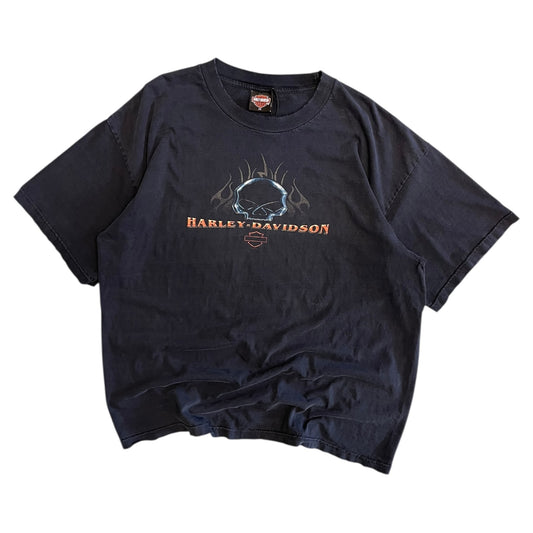 Harley Davidson Skull Spell Out Las Vegas Tee