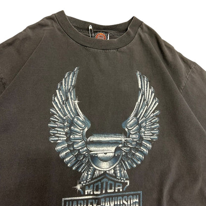 Vintage Harley Davidson Chrome Engine Wings T Shirt