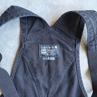 Carhartt R01 Relaxed Fit Duck Bib Overalls Black