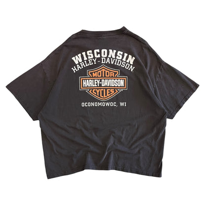 Y2K Harley Davidson Flag Eagle Tee