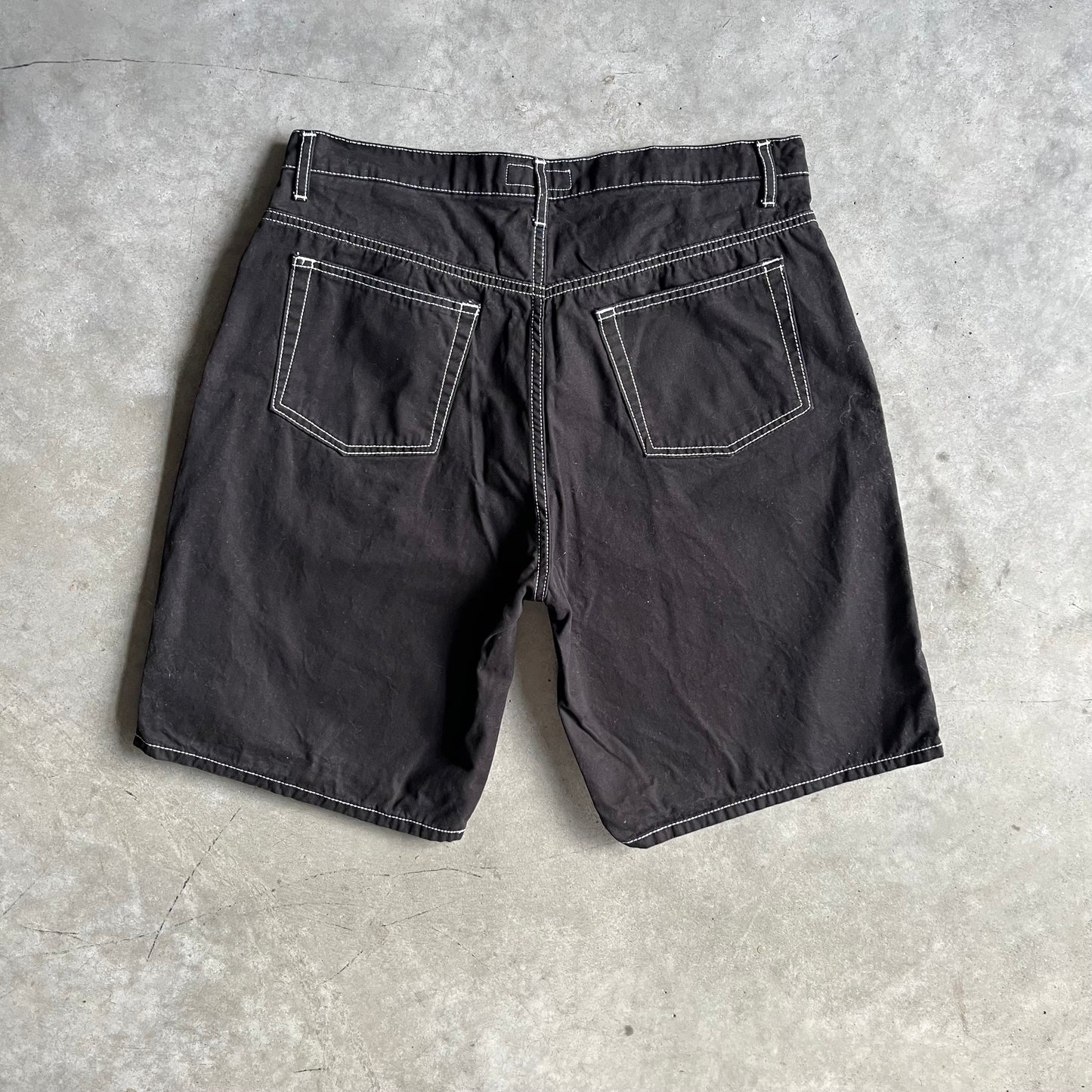 Y2K Fuckin Awesome Embroidered Contrast Jorts