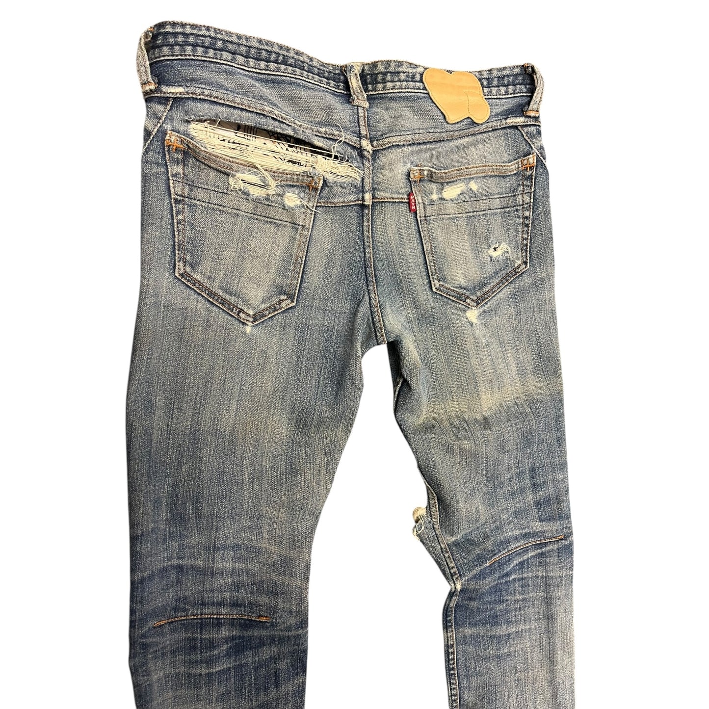 Number (N)ine Heavy Distressed Lightwash Denim