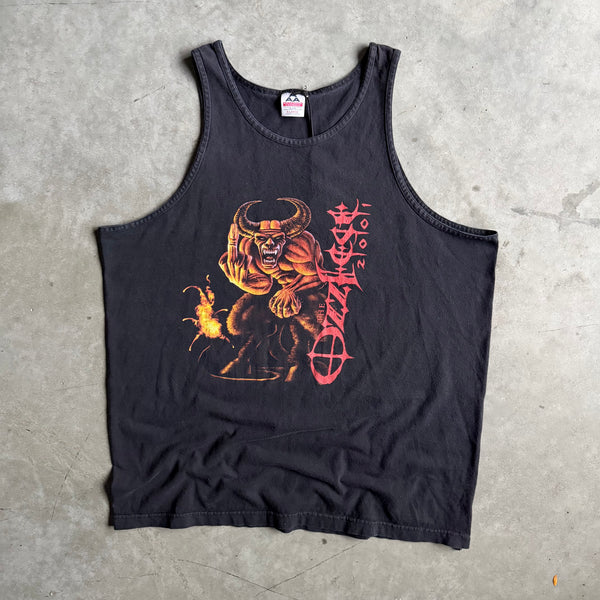 Vintage 2001 The Ozzfest Devil w/ Middle Finger Tank Top
