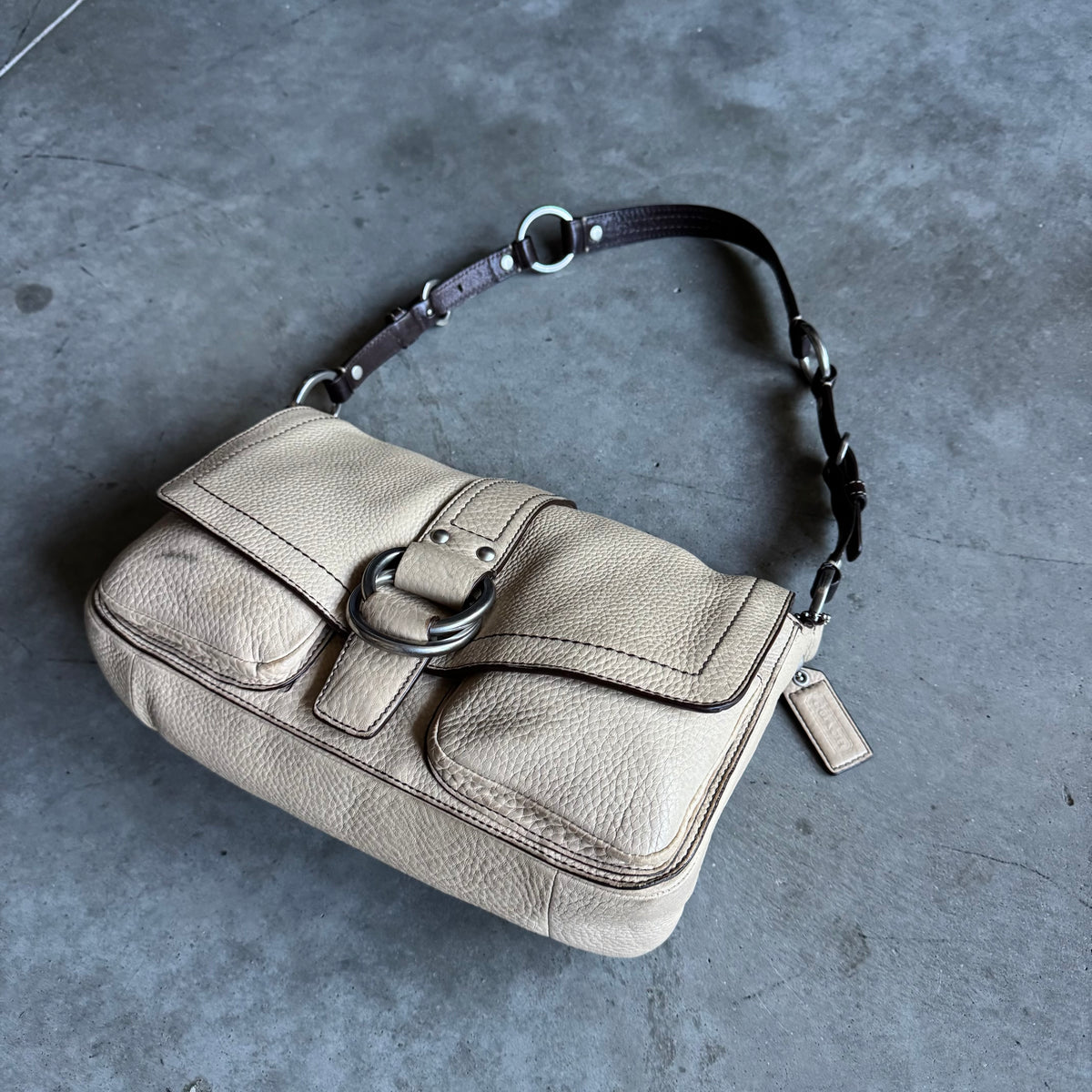 Y2K Coach Chelsea Field Bag Ivory