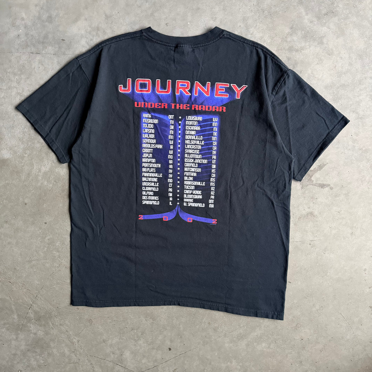 Vintage 2002 Journey Under The Radar Tour Band T Shirt