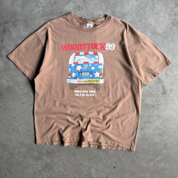 Vintage Woodstock 1999 Stars & Stripes VW Bus Tee