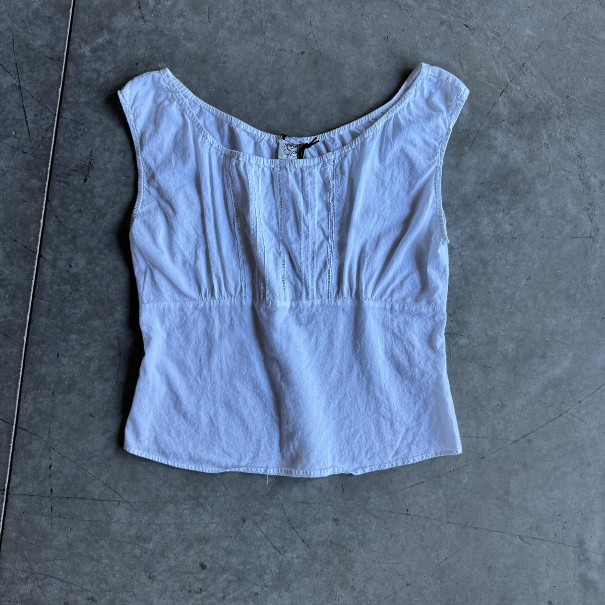 Women’s 90s Margaret O’Leary White Boho Peasant Tank