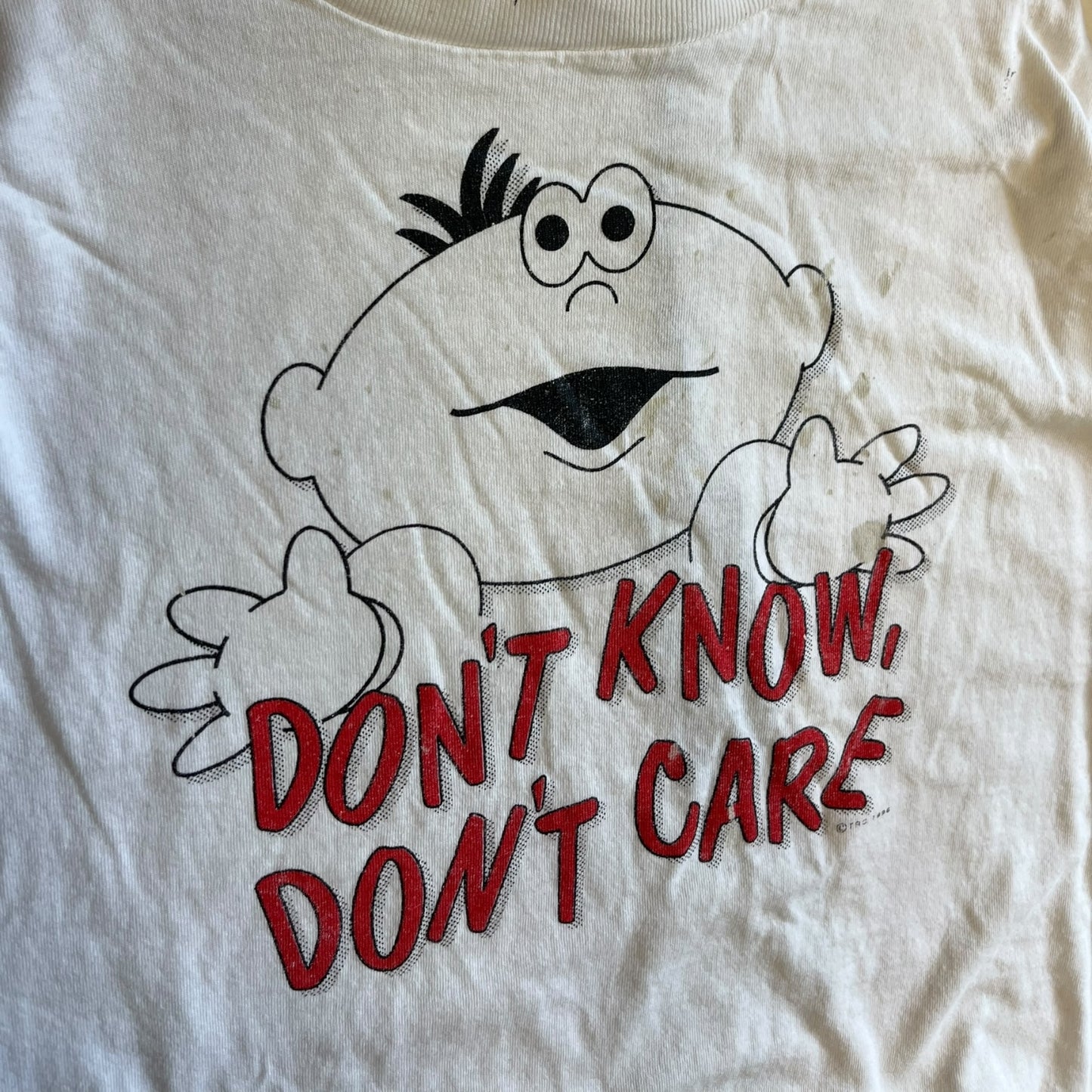 Vintage 1996 “Don’t Know, Don’t Care” Illustration Tee