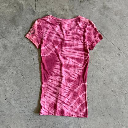 Y2K Vocal Pink Rhinestone Crown Fitted Tee