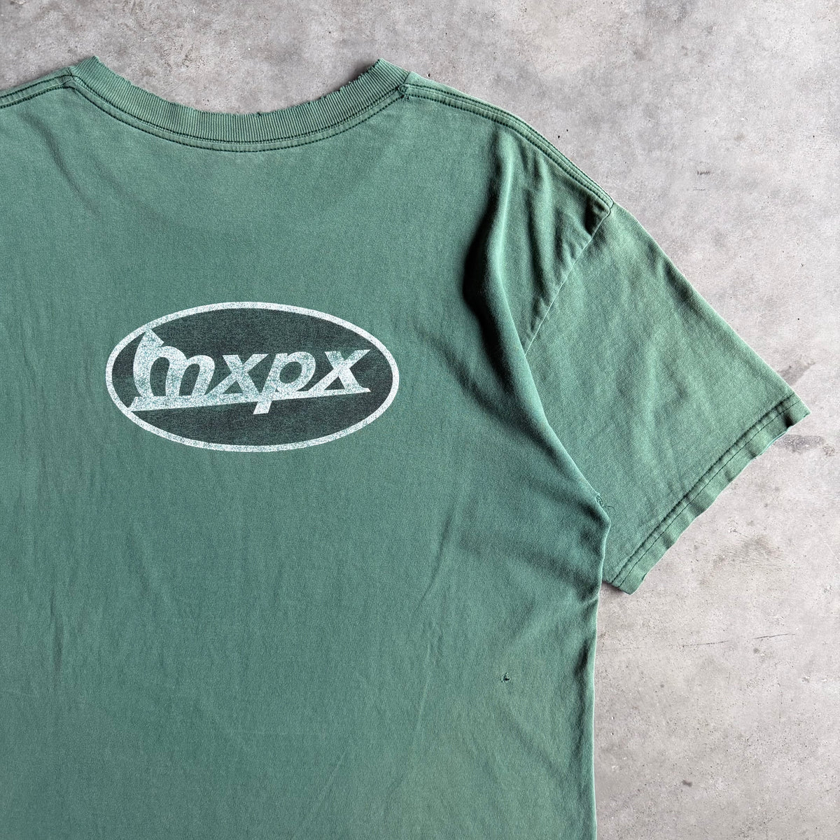 Vintage Mxpx Punk Rock Scooter Faded Green Band Tee