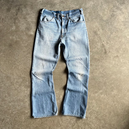 Y2K Plain Pockets Light Wash Flared Jeans