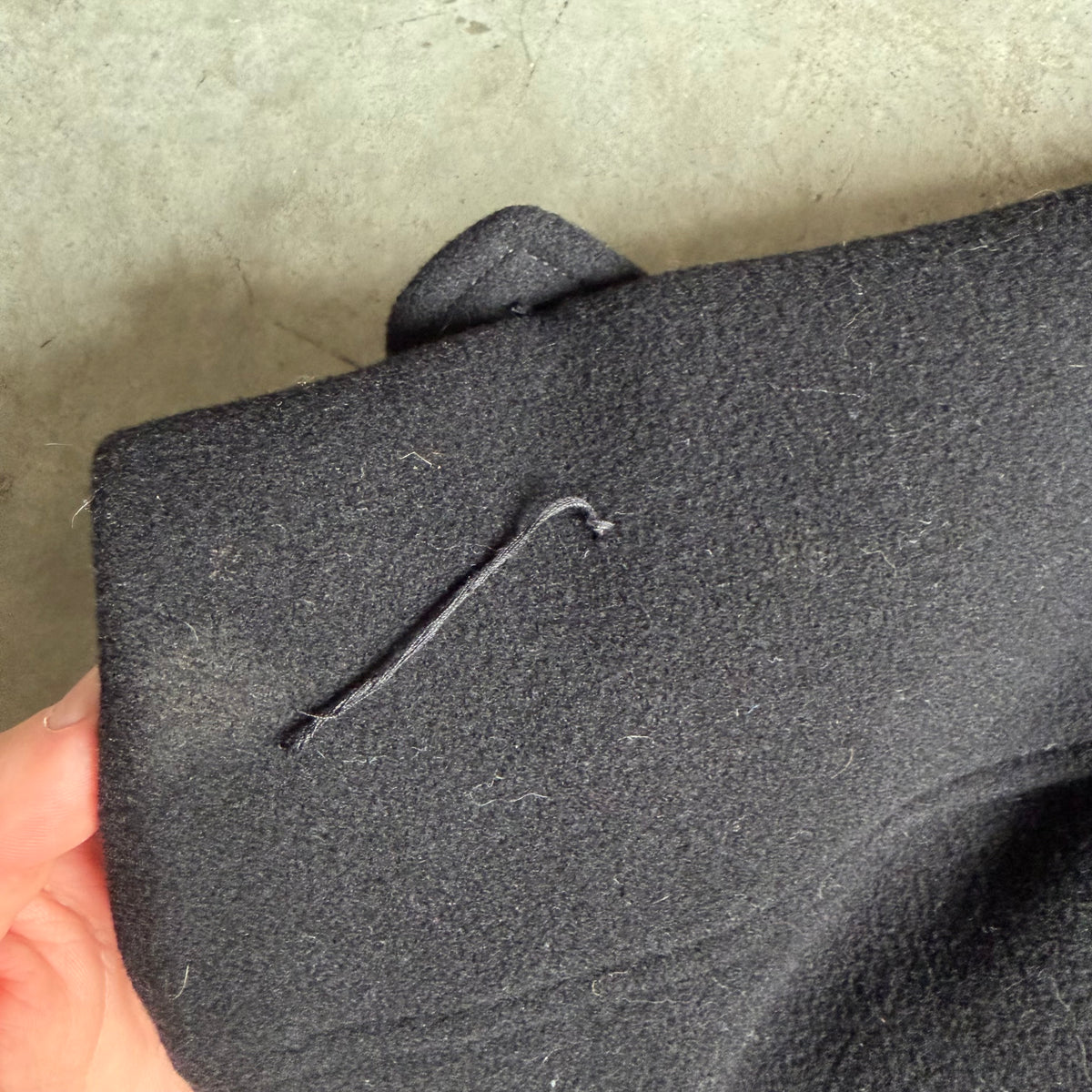 Polo Ralph Lauren Wool Double Breasted Black Pea Coat