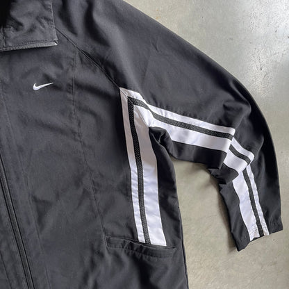 Y2K Nike Black & White Sharp Angle Zip Up Track Jacket
