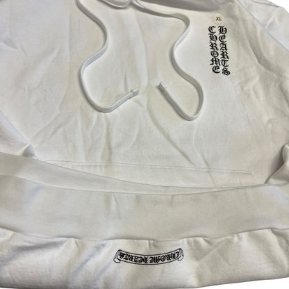 Chrome Hearts Spell Out Sleeve White Hoodie