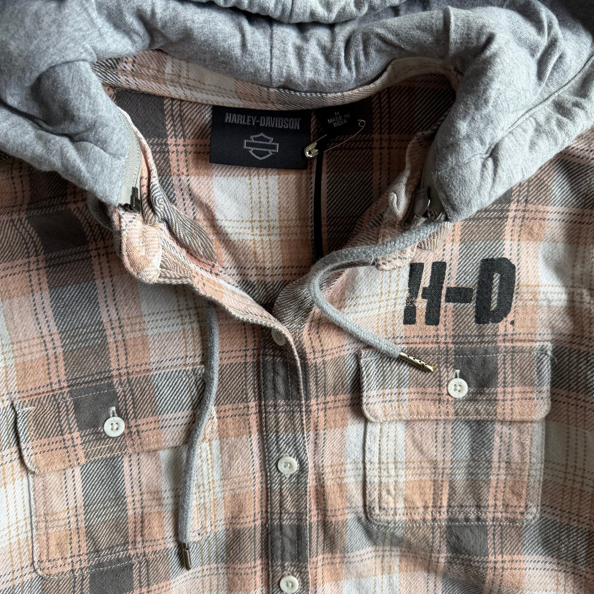 Harley Davidson Flannel Hoodie