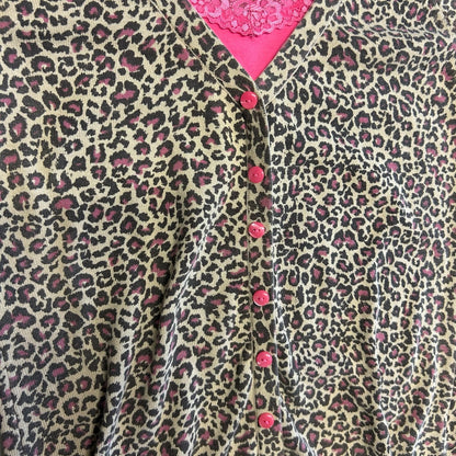 Women’s Y2K Cherokee Leopard Print Top