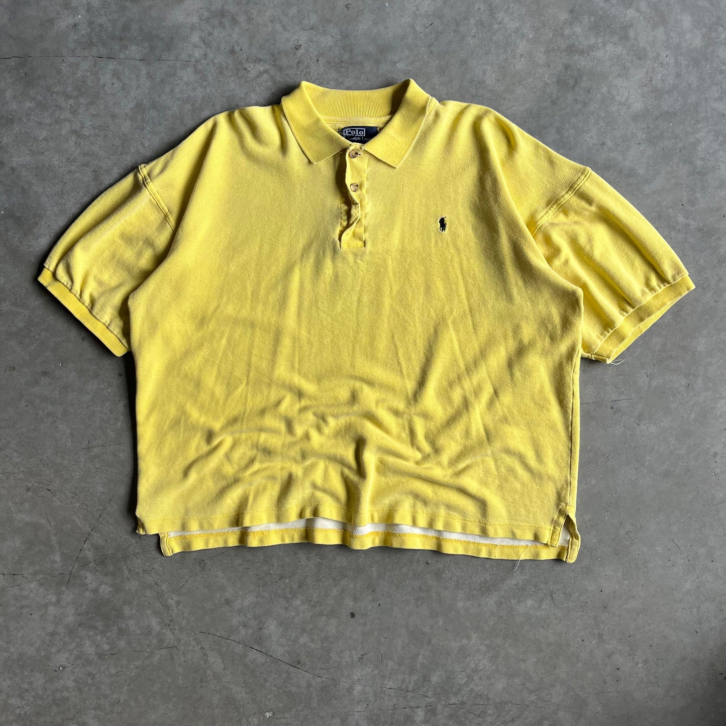 Vintage Polo Ralph Lauren Yellow & Navy Collared Shirt