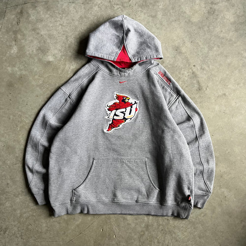 Vintage Nike ISU Big Embroidered Logo Hoodie