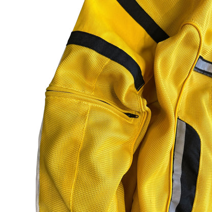 Teknic Padded Yellow White Motorcycle Jacket