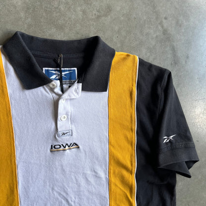 Vintage Reebok Iowa Hawkeyes Stripe Polo Shirt
