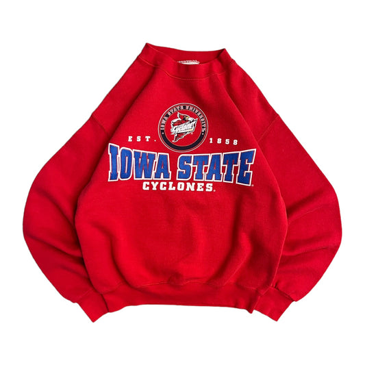 90s Kids Iowa State Cyclones Spellout Crest Sweatshirt