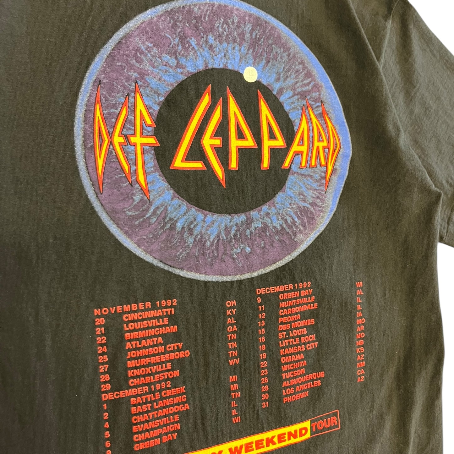 Vintage Def Leppard 7-Day Weekend Tour T Shirt