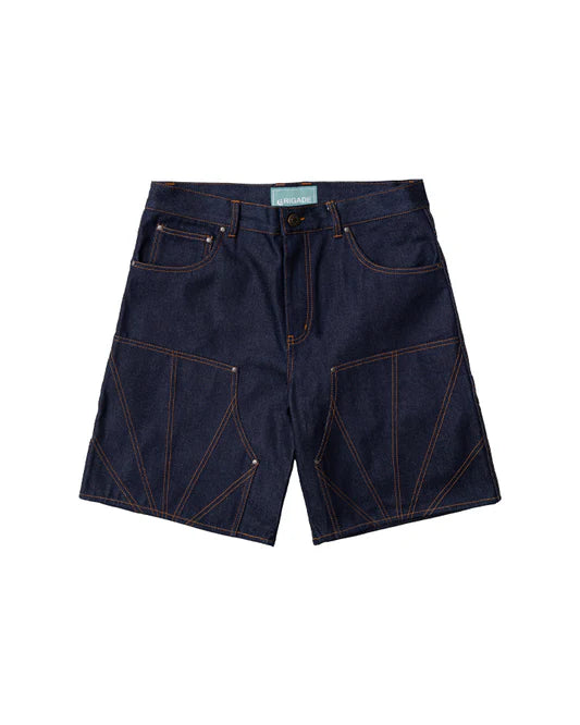 Brigade - Raw Denim Double Knee Shorts - Denim